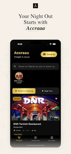 Accraaa ڈاؤن لوڈ کریں – گھانا کی نائٹ لائف اور ڈائننگ گائیڈ - Screenshot 1