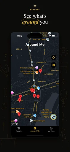 Accraaa ڈاؤن لوڈ کریں – گھانا کی نائٹ لائف اور ڈائننگ گائیڈ - Screenshot 2