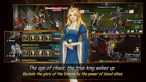 Bloodbound Lord: Idle RPG ڈاؤن لوڈ کریں – لامتناہی لڑائیاں اور ایکشن - Screenshot 4