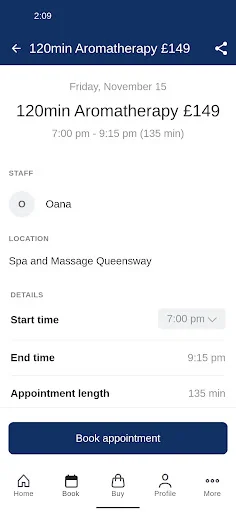 Spa & Massage ایپ ڈاؤن لوڈ کریں – اپنے اپائنٹمنٹس آسانی سے بک کریں - Screenshot 3