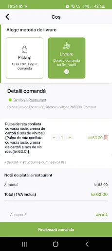 Foodify.ro ایپ ڈاؤن لوڈ کریں – ویلکیا کاؤنٹی کے لیے بہترین فوڈ آرڈرنگ سروس - Screenshot 5