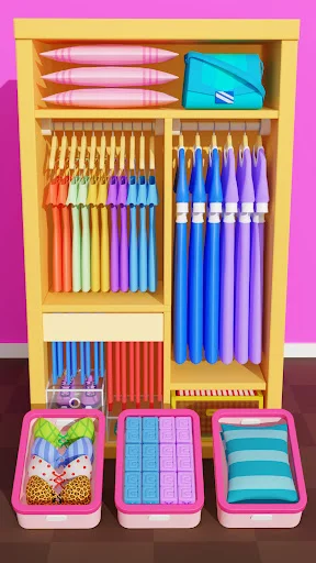 Fill Closet: Organizing Games ڈاؤن لوڈ کریں – ASMR گیم - Screenshot 1