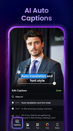 ShotCut AI ڈاؤن لوڈ کریں – اینڈرائیڈ کے لیے بہترین ویڈیو ایڈیٹر - Screenshot 2