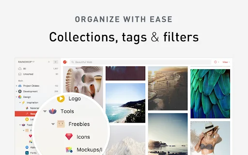 Raindrop.io ڈاؤن لوڈ کریں – بہترین آل ان ون بک مارک مینیجر - Screenshot 2