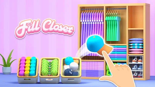Fill Closet: Organizing Games ڈاؤن لوڈ کریں – ASMR گیم - Screenshot 8