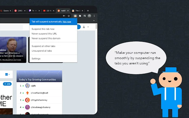 The Great Suspender Original ڈاؤن لوڈ کریں – میموری بچائیں - Screenshot 1