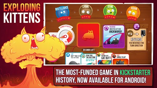 Exploding Kittens ڈاؤن لوڈ کریں – کلاسک کارڈ گیم کا ڈیجیٹل ورژن - Screenshot 1