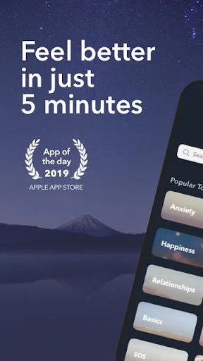 Simple Habit Meditation ڈاؤن لوڈ کریں – ذہنی سکون اور تناؤ سے نجات - Screenshot 1