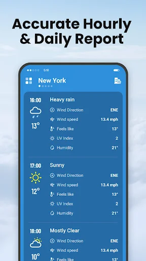 Local Weather: Live Forecast ڈاؤن لوڈ کریں – درست موسم کی پیش گوئی - Screenshot 4