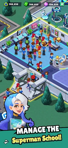 Idle Superpower School ڈاؤن لوڈ کریں – سپر پاور اسکول گیم - Screenshot 8