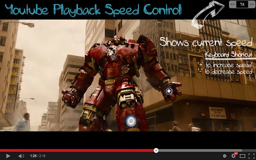Youtube Playback Speed Control ڈاؤن لوڈ کریں – ویڈیو کی رفتار کنٹرول کریں - Screenshot 1