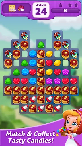 Lollipop: Sweet Taste Match 3 ڈاؤن لوڈ کریں – بہترین پزل گیم - Screenshot 4