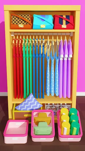 Fill Closet: Organizing Games ڈاؤن لوڈ کریں – ASMR گیم - Screenshot 3