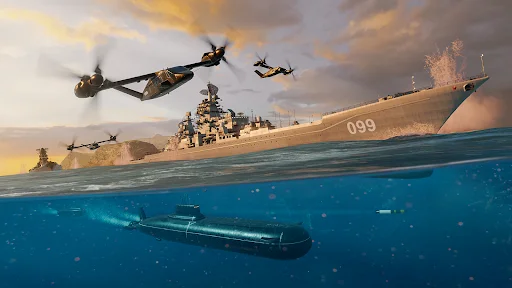 Modern Warships ڈاؤن لوڈ کریں – جدید بحری جنگی کھیل - Screenshot 21