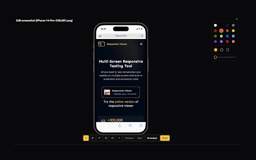 Responsive Viewer ڈاؤن لوڈ کریں – ویب ڈویلپرز کے لیے بہترین ٹول - Screenshot 5